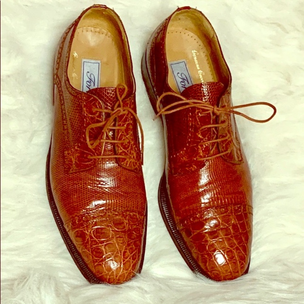 Forli Men’s Genuine Crocodile Lizard Dress Shoes